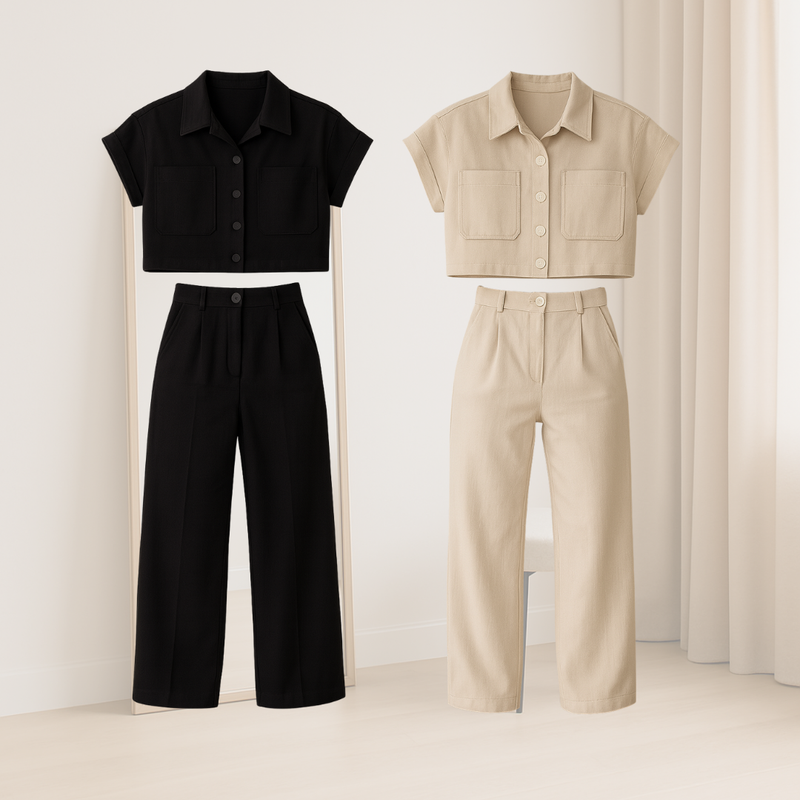 KIT 2 Conjuntos Lili |Cropped + Calça|!