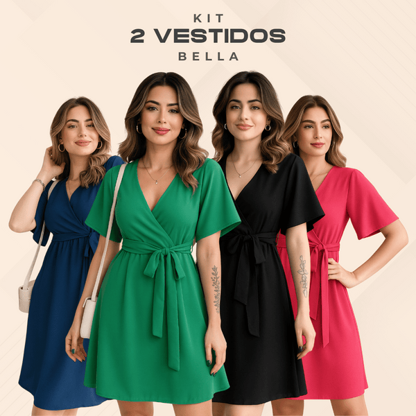 Vestido Bella em Tecido Premium - 2 unidades