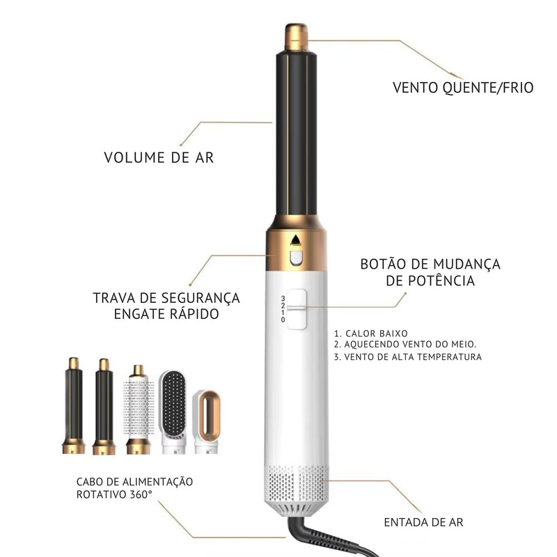 Escova Modeladora 5 em 1 - DeLuxe Hair 2025 -  Original