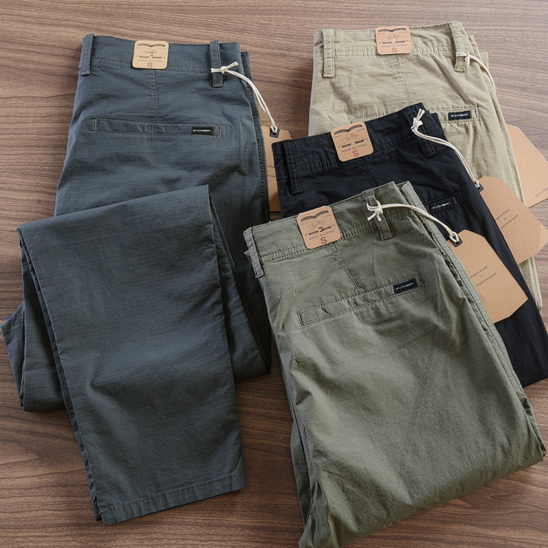 Calça Reta Masculina em Sarja |Kit 4 Unidades|!