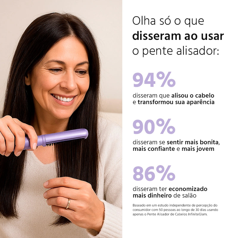 Pente Alisador de Cabelo 5 em 1 Sem Fio InfiniteGlam