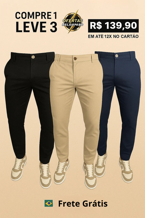 |COMPRE 1 LEVE 3| Calça Alfaiataria Mônaco com Ajuste!