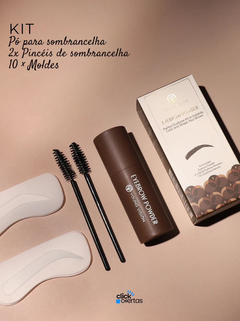 Femme Stamp: Kit Para Sobrancelhas Perfeitas - BRINDE 10 Moldes