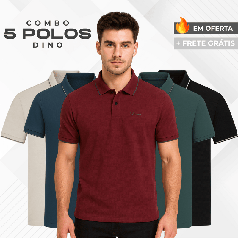 Combo 5 - Camisas Polo Dino!
