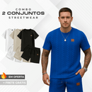 KIT 2 Conjuntos Streetwear |Camisa+Bermuda|