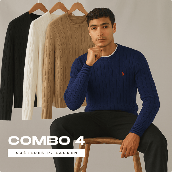 Combo 4 - Suéteres Ralph L. em Tecido Premium!