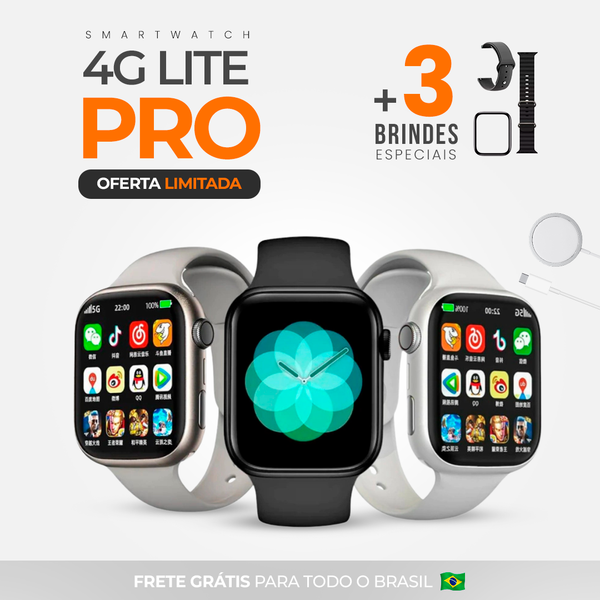 Relógio Smartwatch 4G LITE PRO + [BRINDES + FRETE GRÁTIS]!