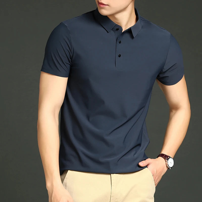 Camisas Polo em Tecido Premium Ice Silk! (COMPRE 3 & LEVE 5)!