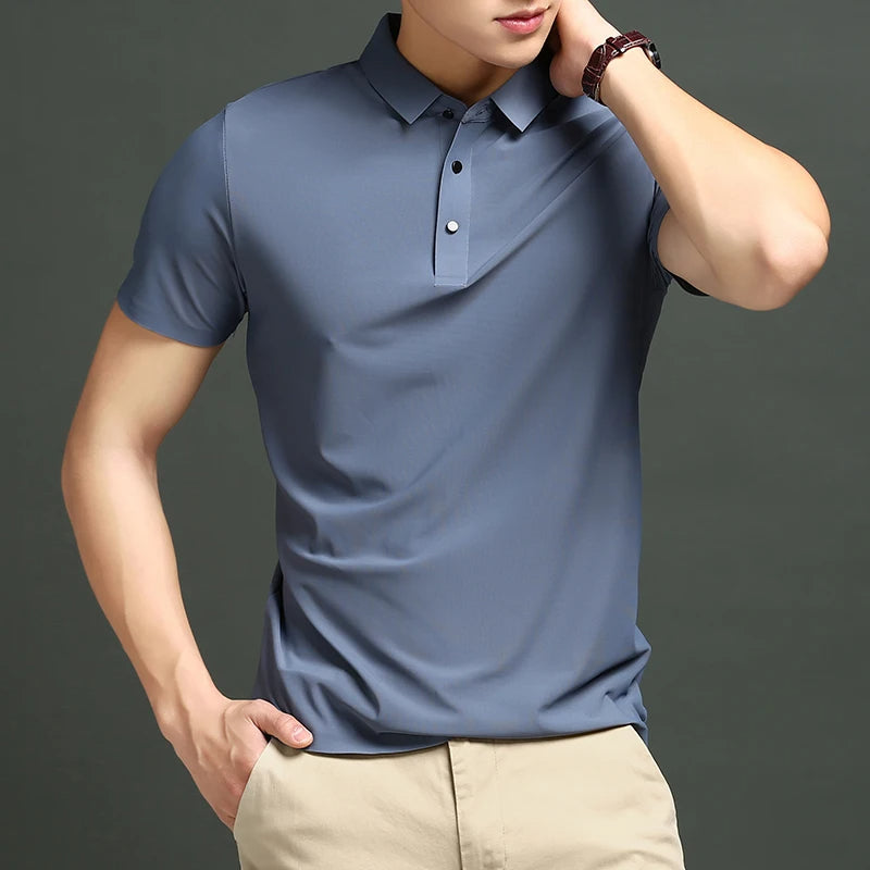 Camisas Polo em Tecido Premium Ice Silk! |COMPRE 3 & LEVE 5|!